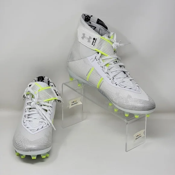 Under Armour Highlight MC Football Cleats Men's Size 11.5 White 3023716-106 New - Picture 5 of 9